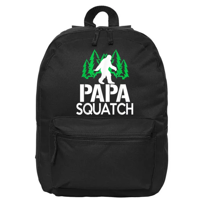 Papa Squatch For Dad Bigfoot Sasquatch 16 in Basic Backpack