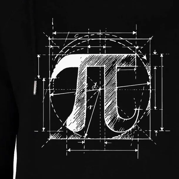 Pi Symbol Funny Math Teacher Pi Day Womens Funnel Neck Pullover Hood