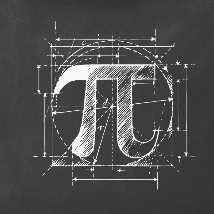 Pi Symbol Funny Math Teacher Pi Day Zip Tote Bag