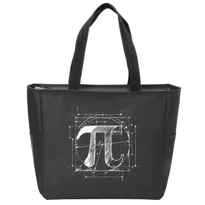 Pi Symbol Funny Math Teacher Pi Day Zip Tote Bag