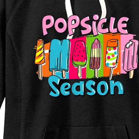 Popsicle Season Funny Ice Cream Retro Popsicle Cool Gift Women's Fleece Hoodie