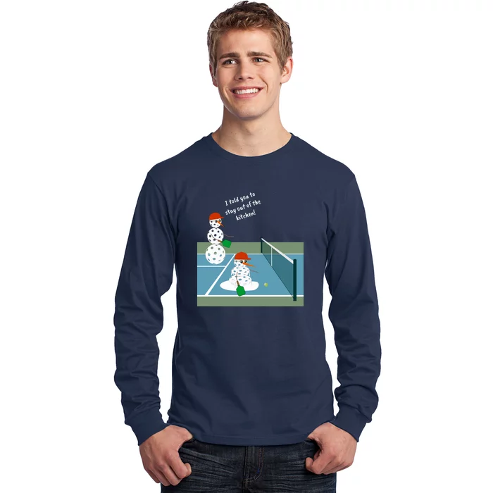 Pickleball Snowmen | Fun Pickleball | Pickleball Holiday Gift | Great Pickleball Long Sleeve Shirt