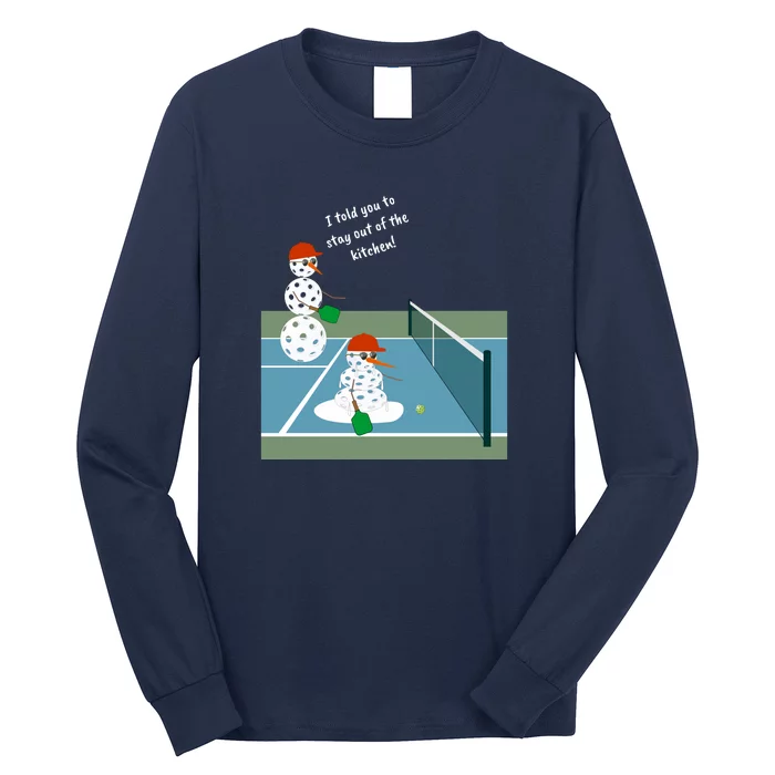 Pickleball Snowmen | Fun Pickleball | Pickleball Holiday Gift | Great Pickleball Long Sleeve Shirt