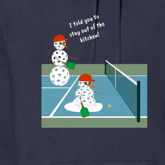 Pickleball Snowmen | Fun Pickleball | Pickleball Holiday Gift | Great Pickleball Premium Hoodie