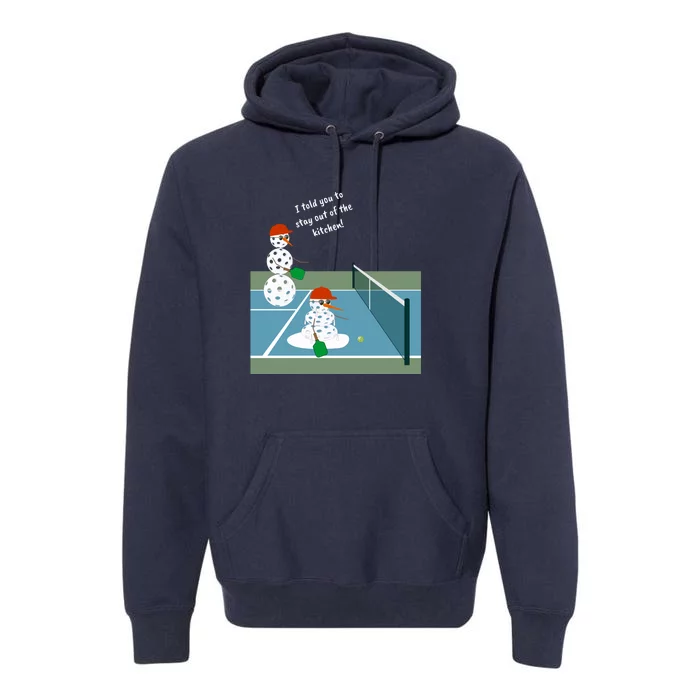 Pickleball Snowmen | Fun Pickleball | Pickleball Holiday Gift | Great Pickleball Premium Hoodie