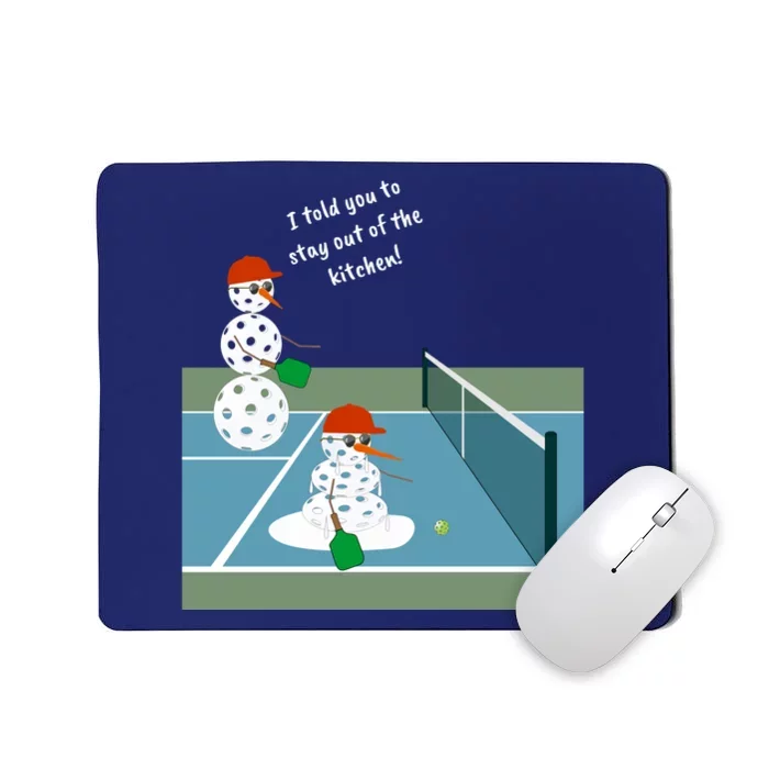 Pickleball Snowmen | Fun Pickleball | Pickleball Holiday Gift | Great Pickleball Mousepad