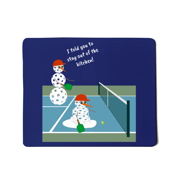 Pickleball Snowmen | Fun Pickleball | Pickleball Holiday Gift | Great Pickleball Mousepad