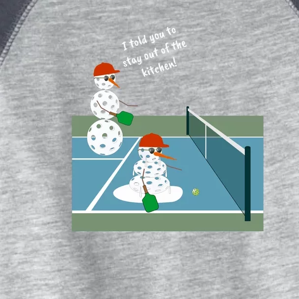 Pickleball Snowmen | Fun Pickleball | Pickleball Holiday Gift | Great Pickleball Toddler Fine Jersey T-Shirt