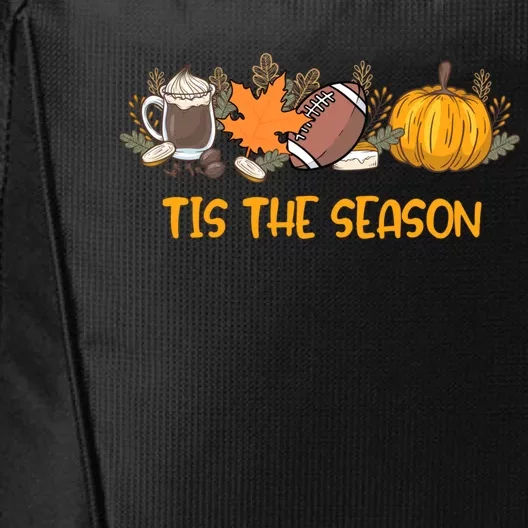 Pumpkin Spice Football Tis The Season Fall Thanksgiving Gift City Backpack