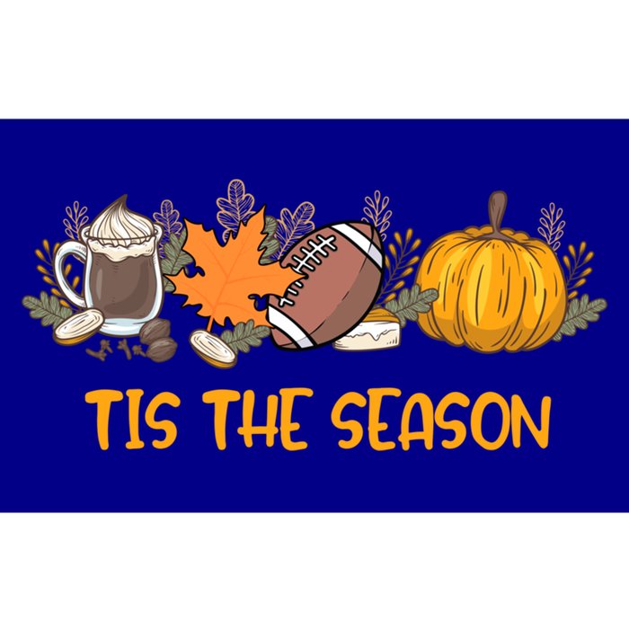 Pumpkin Spice Football Tis The Season Fall Thanksgiving Gift Bumper Sticker