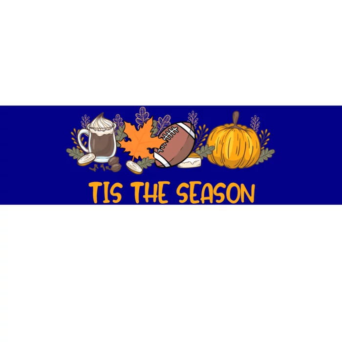 Pumpkin Spice Football Tis The Season Fall Thanksgiving Gift Bumper Sticker