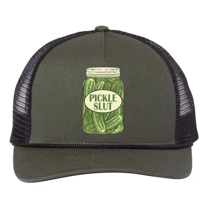 Pickle Slut Funny Retro Rope Trucker Hat Cap