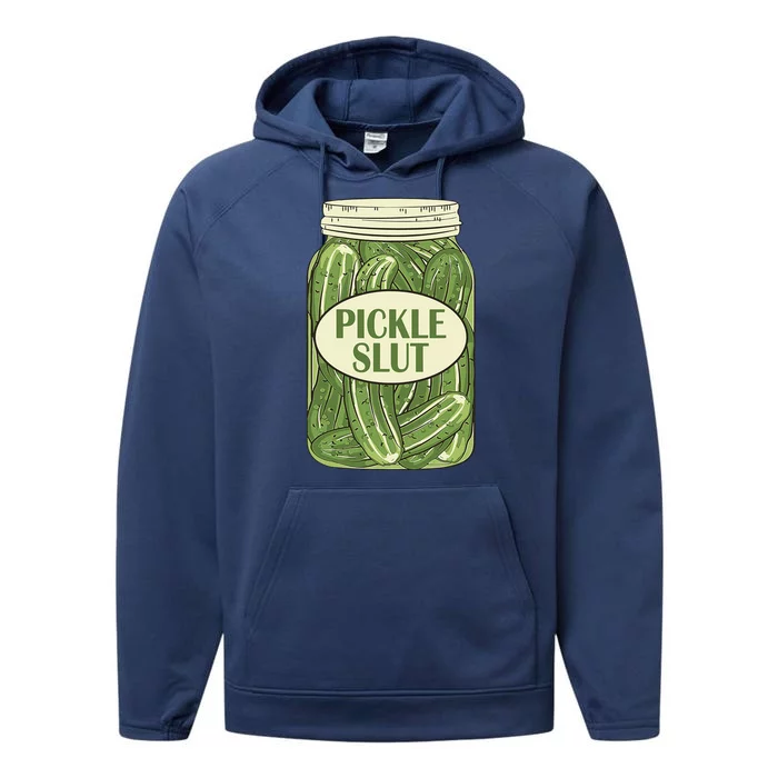 Pickle Slut Funny Performance Fleece Hoodie