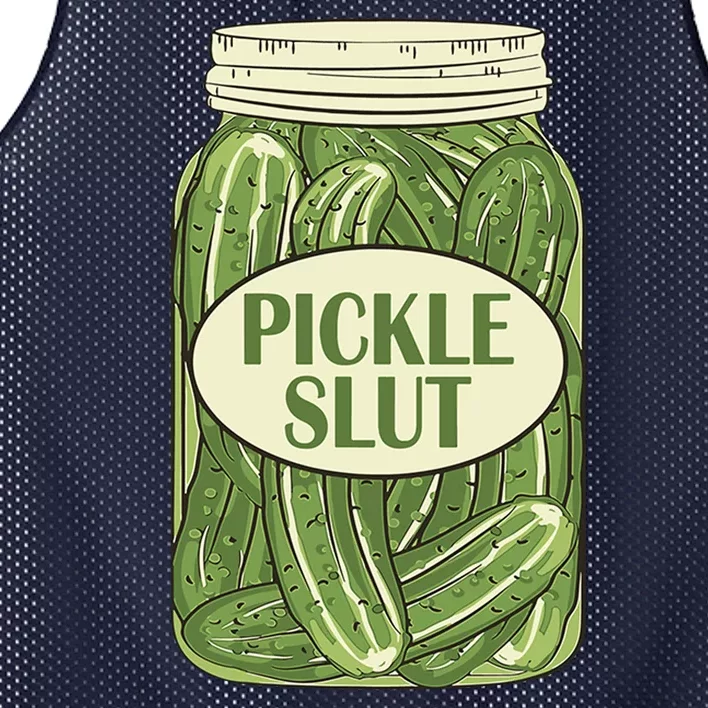 Pickle Slut Funny Mesh Reversible Basketball Jersey Tank