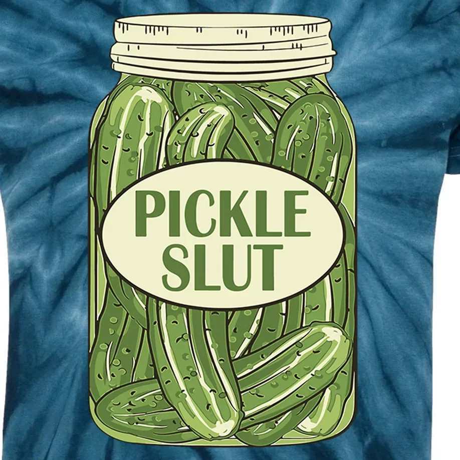 Pickle Slut Funny Kids Tie-Dye T-Shirt