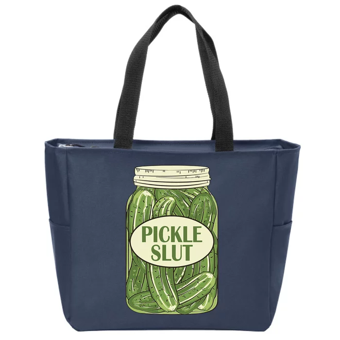 Pickle Slut Funny Zip Tote Bag