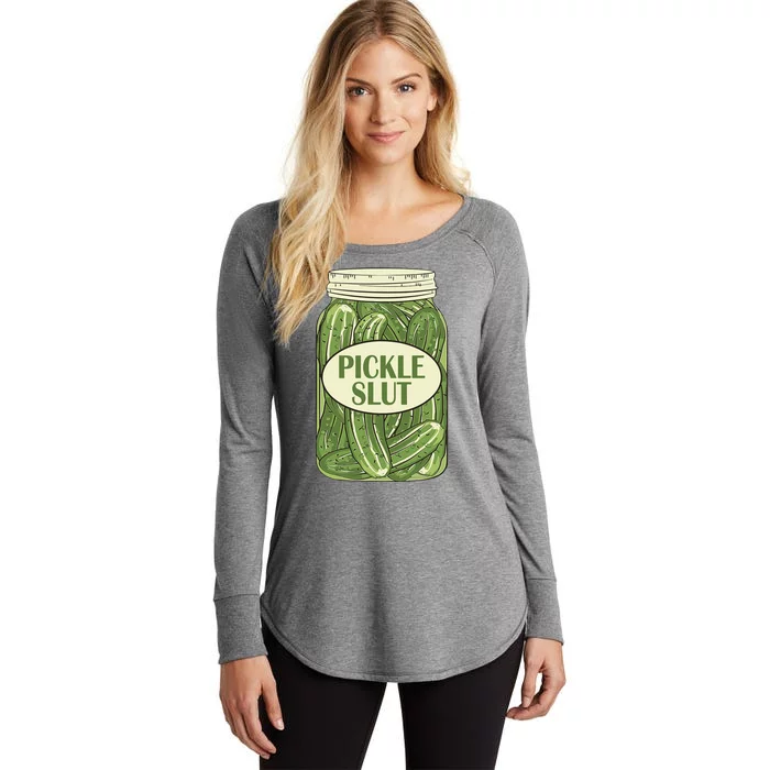 Pickle Slut Funny Women's Perfect Tri Tunic Long Sleeve Shirt