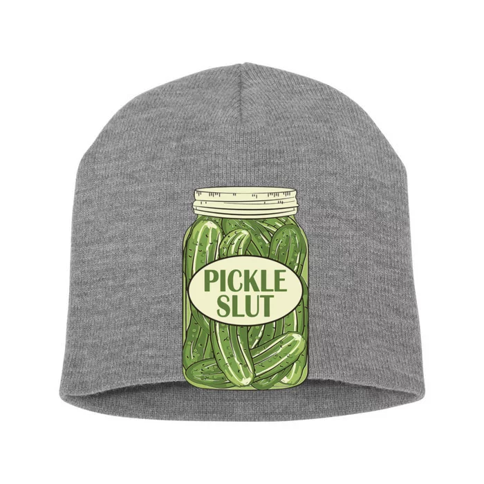 Pickle Slut Funny Short Acrylic Beanie