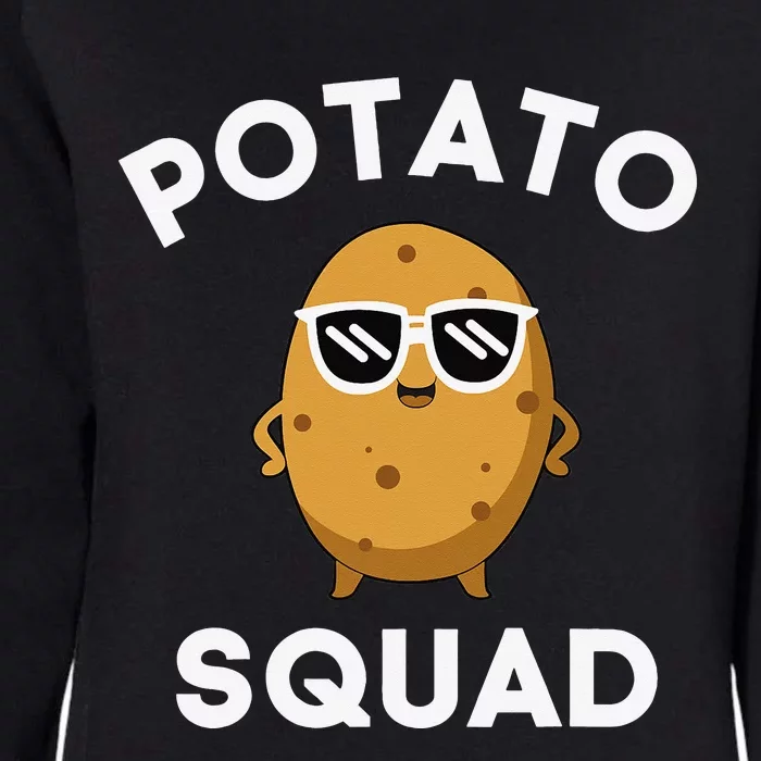 POTATO SQUAD Funny Smiling Vegetarian Matching Potato Lovers Womens California Wash Sweatshirt