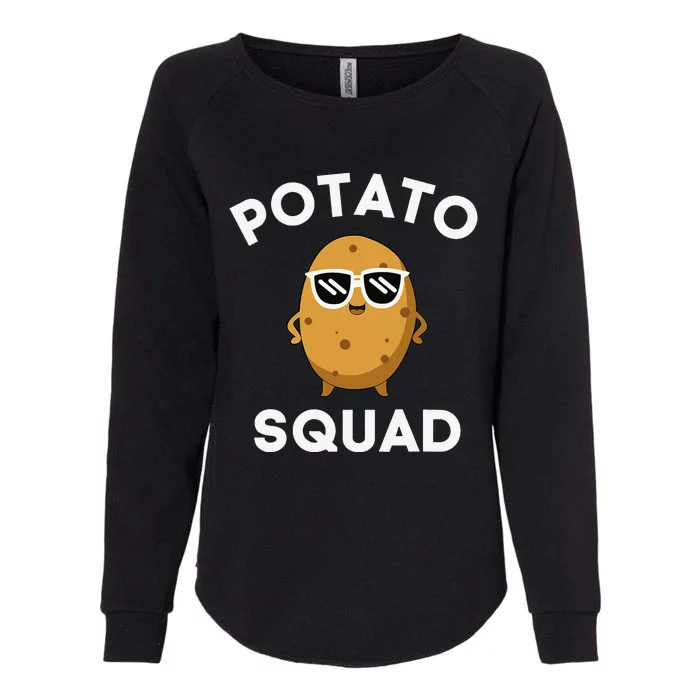 POTATO SQUAD Funny Smiling Vegetarian Matching Potato Lovers Womens California Wash Sweatshirt