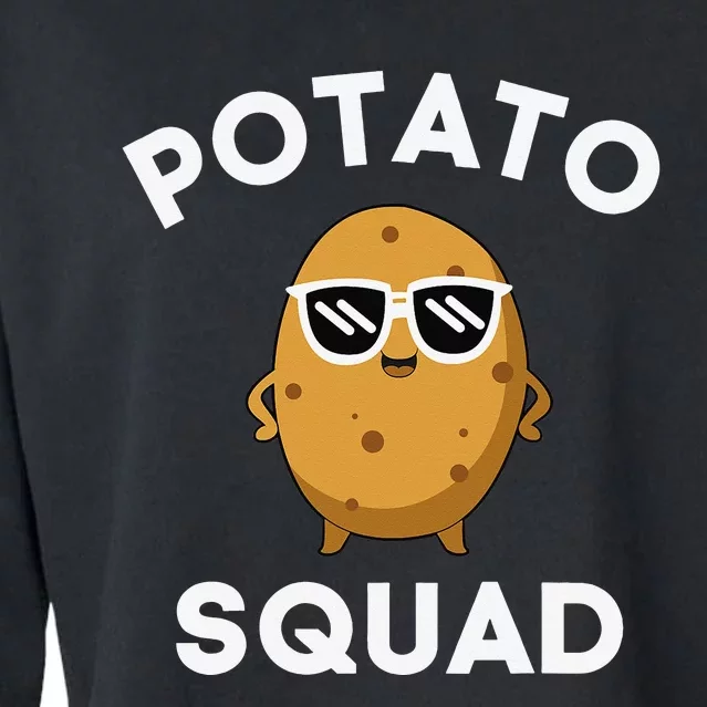 POTATO SQUAD Funny Smiling Vegetarian Matching Potato Lovers Cropped Pullover Crew