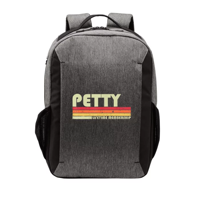 PETTY Surname Funny Retro Vintage 80s 90s Birthday Reunion Vector Backpack