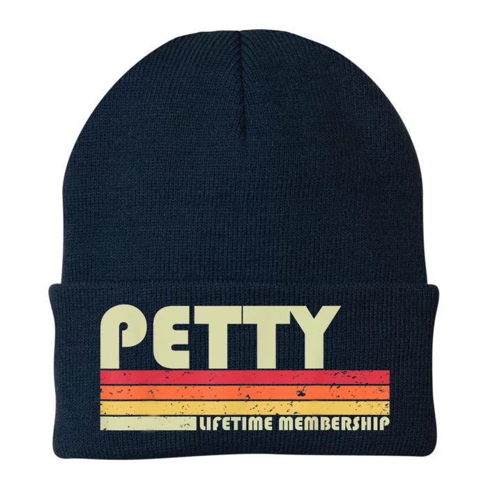 PETTY Surname Funny Retro Vintage 80s 90s Birthday Reunion Knit Cap Winter Beanie