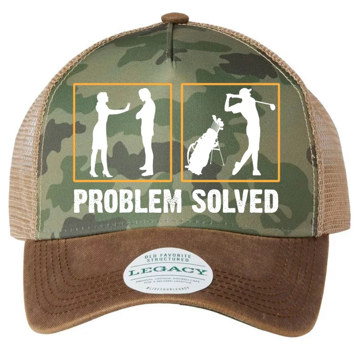 Problem Solved Funny Golfers Gift For Him Legacy Tie Dye Trucker Hat