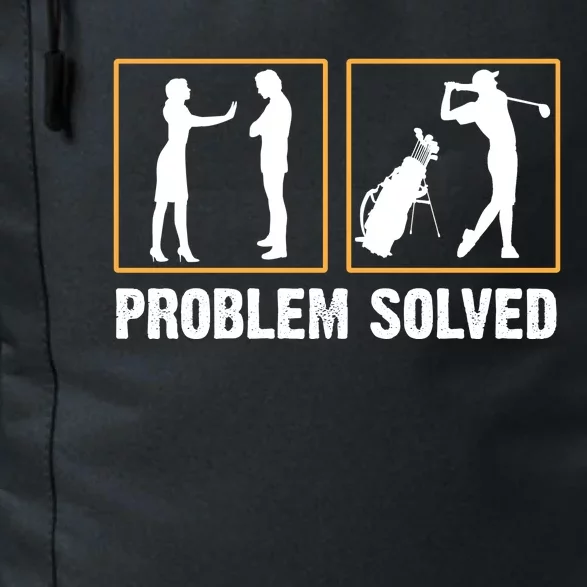 Problem Solved Funny Golfers Gift For Him Daily Commute Backpack