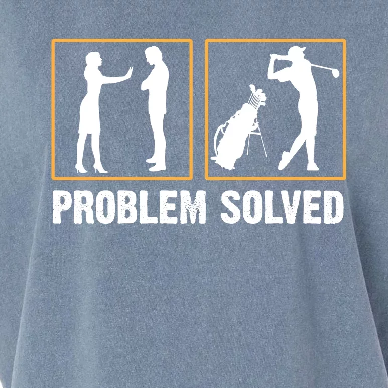 Problem Solved Funny Golfers Gift For Him Garment-Dyed Women's Muscle Tee