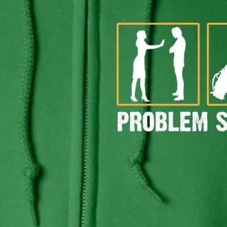 Problem Solved Funny Golfers Gift For Him Full Zip Hoodie