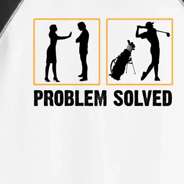 Problem Solved Funny Golfers Gift For Him Toddler Fine Jersey T-Shirt