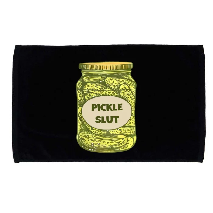 Pickle Slut Funny Canned Pickles Microfiber Hand Towel