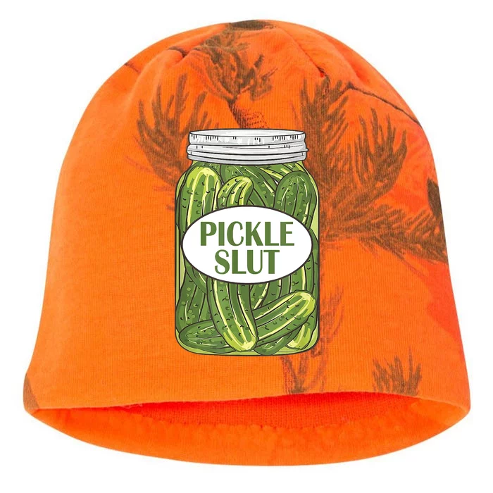 Pickle Slut Funny Canned Pickles Kati - Camo Knit Beanie