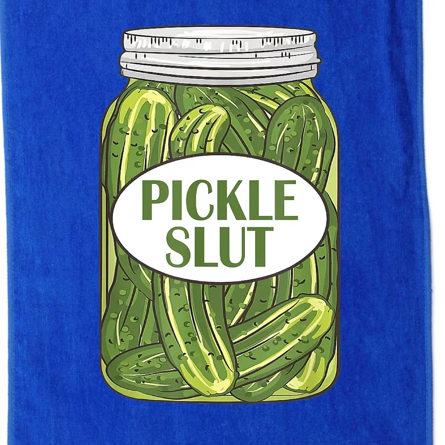 Pickle Slut Funny Canned Pickles Platinum Collection Golf Towel