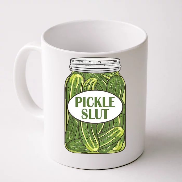 Pickle Slut Funny Canned Pickles Front & Back Coffee Mug