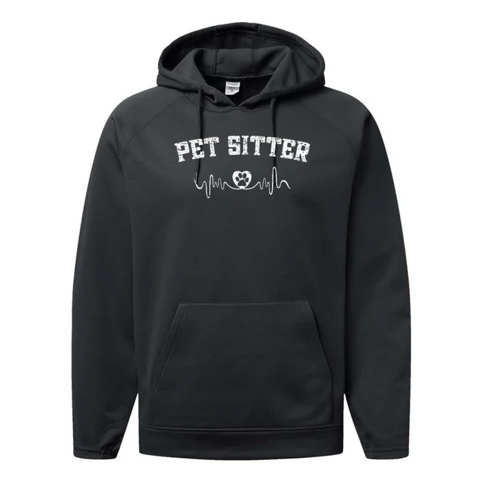 Pet Sitter For A Dog Sitter Performance Fleece Hoodie