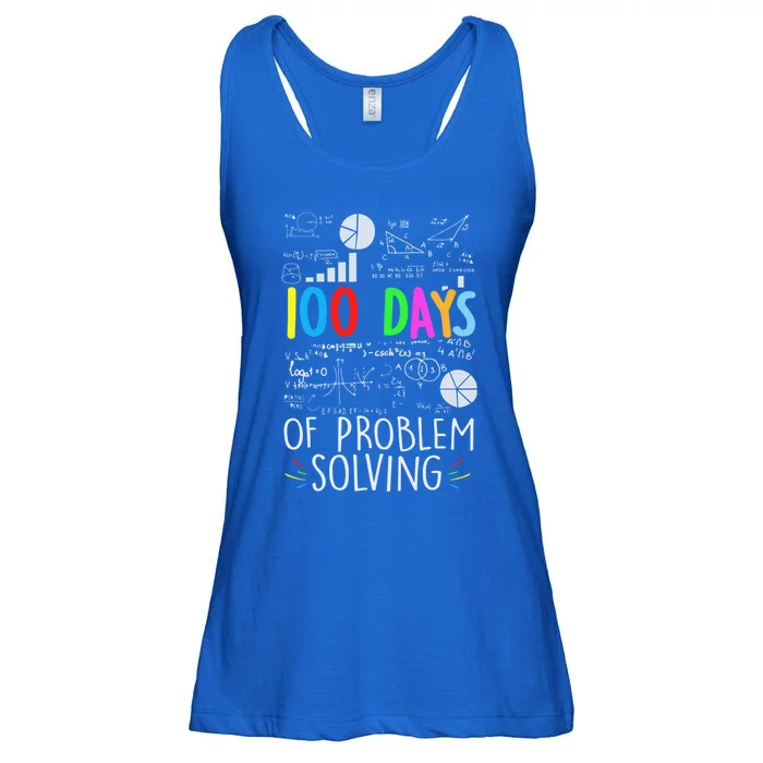 Problem Solving Funny Math Teacher 100 Days Of School Funny Gift Ladies Essential Flowy Tank