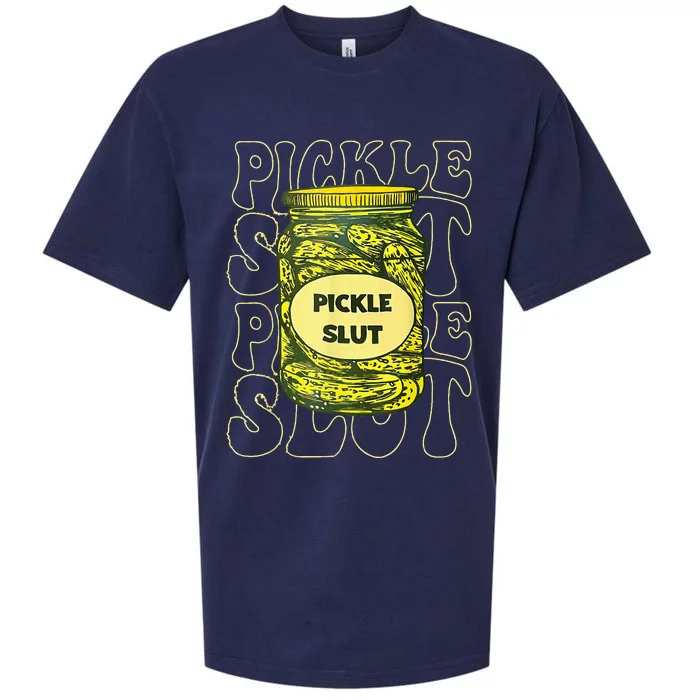 Pickle Slut Funny Pickle Slut Who Loves Pickles Sueded Cloud Jersey T-Shirt