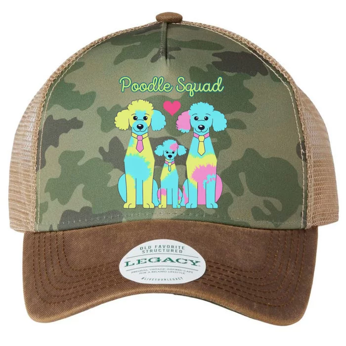 Poodle Squad Fun Design Legacy Tie Dye Trucker Hat