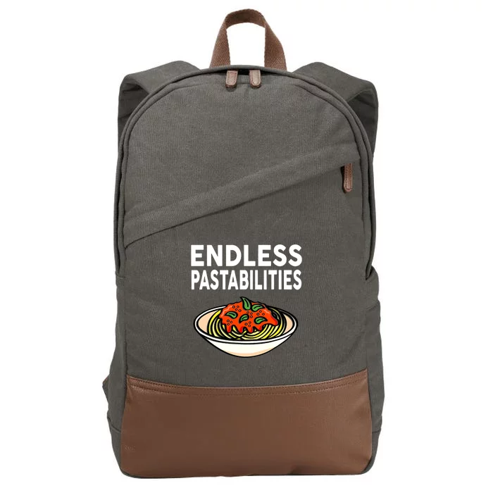 Pasta Spaghetti Funny Endless Pastabilities Cotton Canvas Backpack