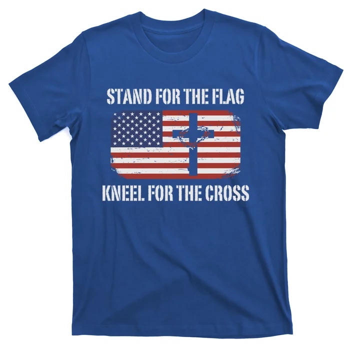 Patriotic Stand For The Flag Kneel For The Cross Gift T-Shirt