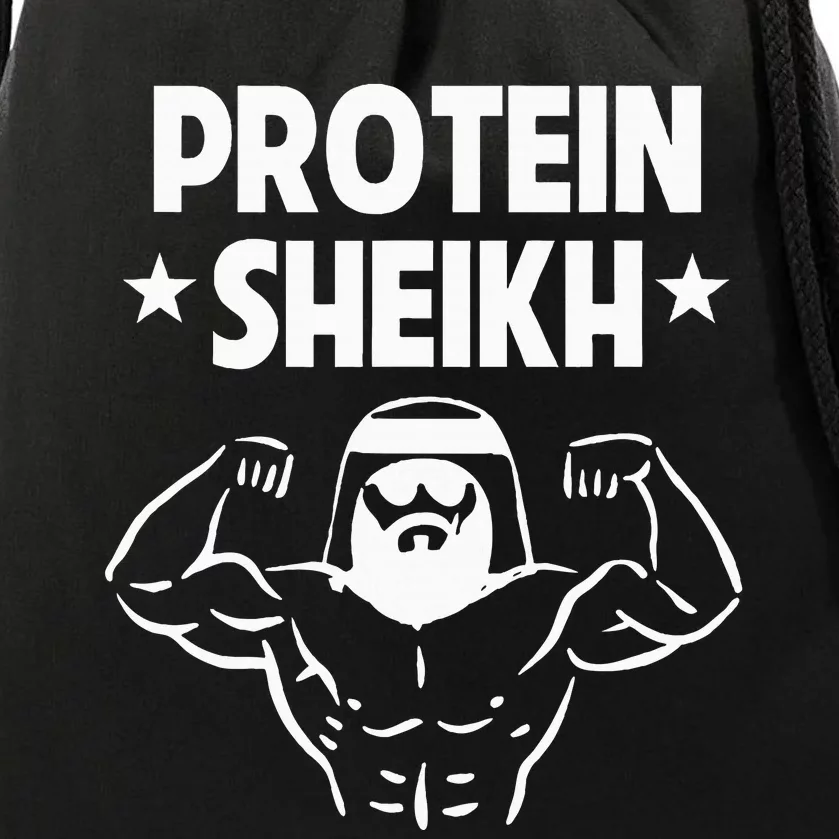 Protein Sheikh Funny Arabic Gym Fitness Lover Bodybuilding Drawstring Bag