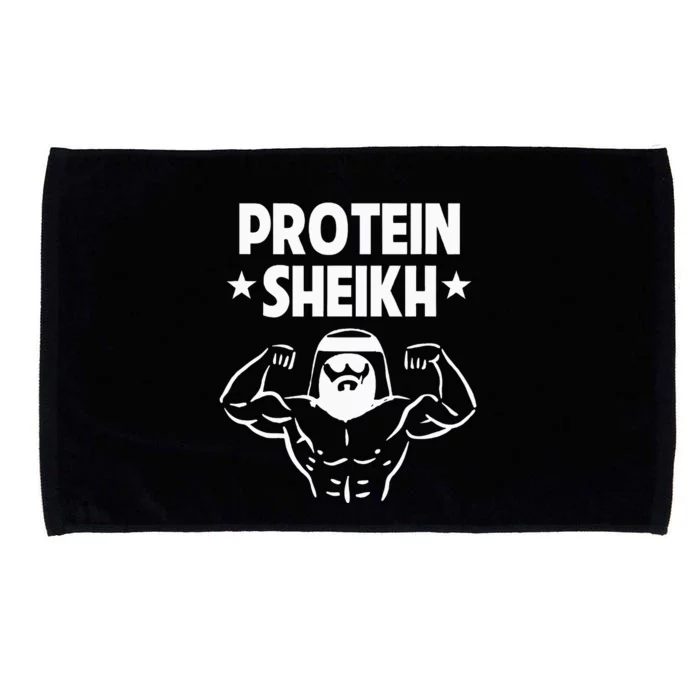 Protein Sheikh Funny Arabic Gym Fitness Lover Bodybuilding Microfiber Hand Towel