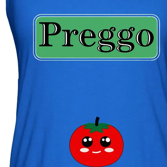 Preggo Sauce Funny Maternity Halloween Costume Tomato Sauce Ladies Essential Flowy Tank