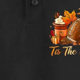 Pumpkin Spice Football Tis The Season Fall Thanksgiving Dry Zone Grid Performance Polo