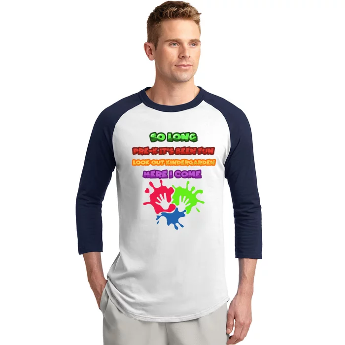 PreK School Funny Kindergarten Gift Baseball Sleeve Shirt