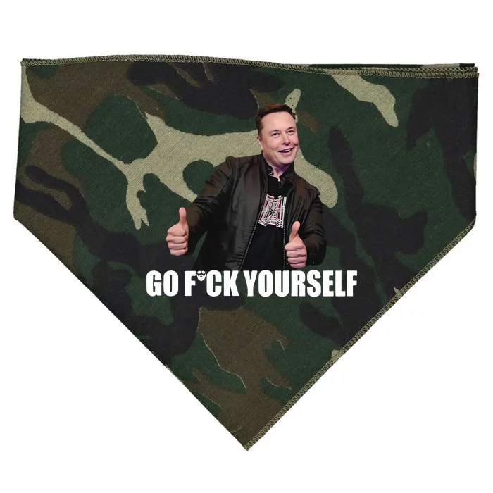 Papa Swolio Go Fuck Yourself Thumbs Up Funny Elon Musk USA-Made Doggie Bandana