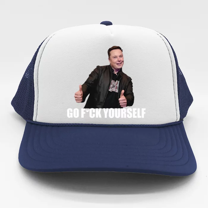 Papa Swolio Go Fuck Yourself Thumbs Up Funny Elon Musk Trucker Hat