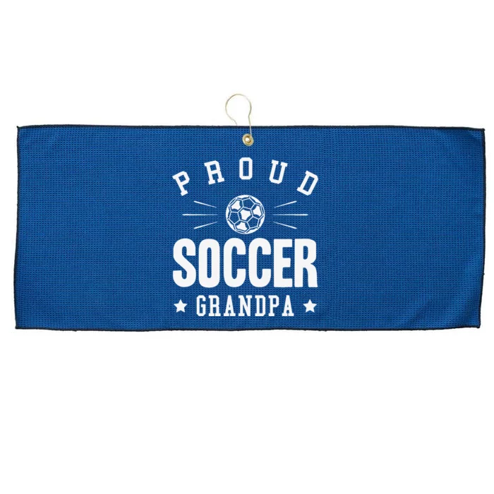 Proud Soccer Grandpa Gift Large Microfiber Waffle Golf Towel